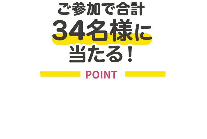 抽選で合計30名様に当たる！